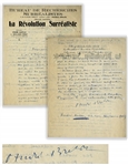 Andre Breton Autograph Letter Signed on The Surrealist Revolution Letterhead -- ...newspapers concerning a Mr. Breton, politician, a Mr. Le Breton, professor, and even Bretons dead in the war...